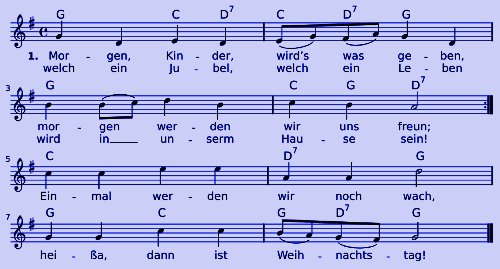 Morgen, Kinder, wird's was geben - Noten