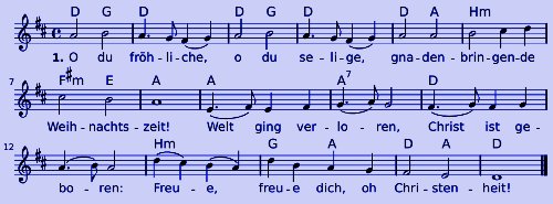 Oh du fr&ouml;hliche - Noten