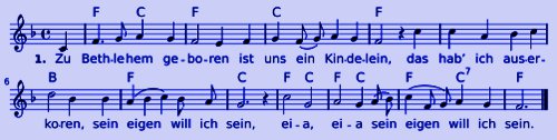 Zu Bethlehem geboren - Noten